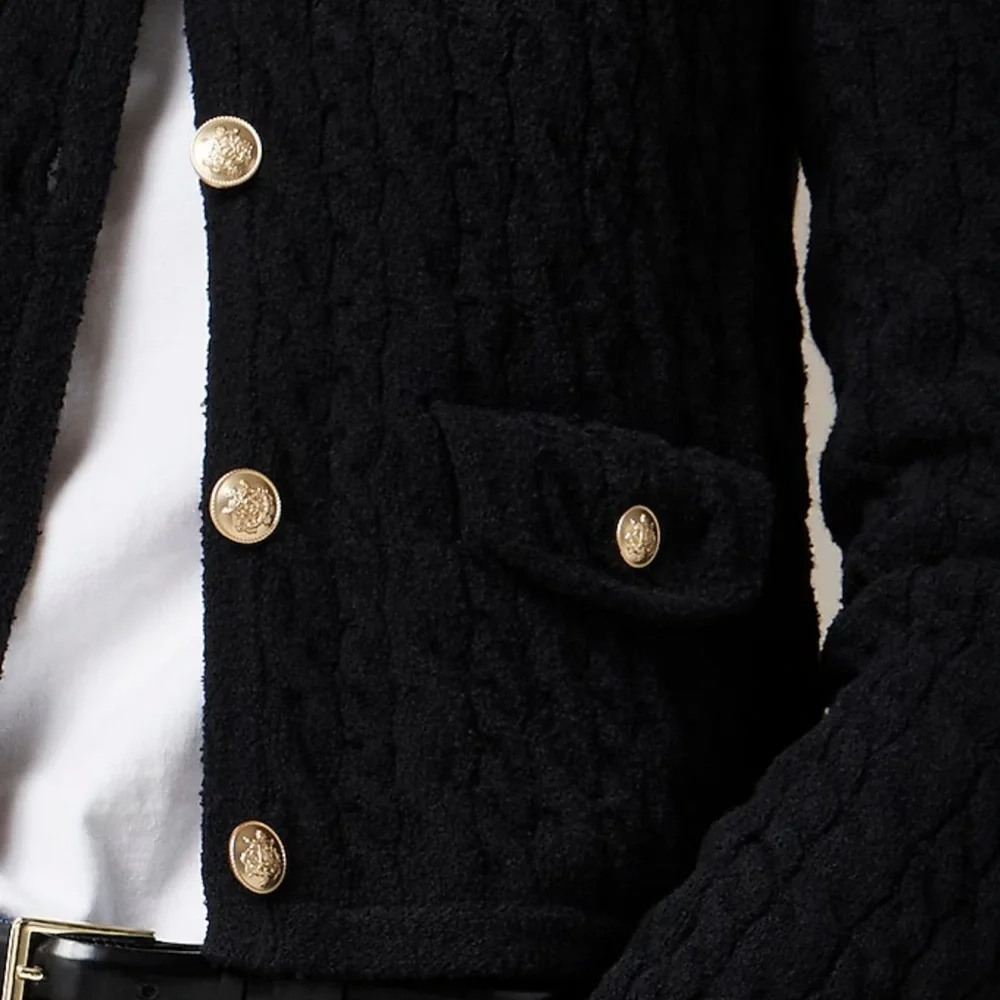 J. Crew
Odette cable-knit sweater lady jacket in cotton-blend bouclé CB891 - Picture 2 of 4